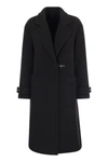 Fay Wool And Cashmere Coat In Black