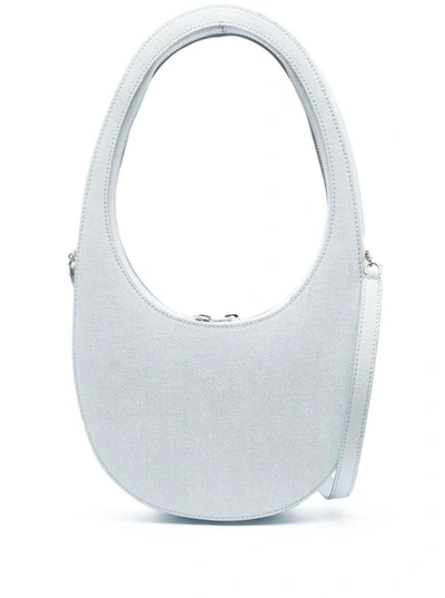 Coperni Swipe Leather Crossbody Bag In Light Blue