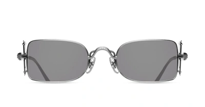 Matsuda 10611h - Palladium White / Brushed Silver Sunglasses In Nd