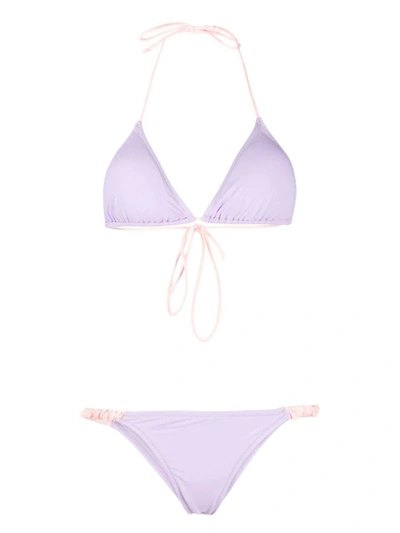 Reina Olga Swimwear In Lilac &amp; Neon Pink