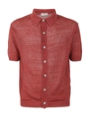 Filippo De Laurentiis Short Sleeve Over Shirt In Red