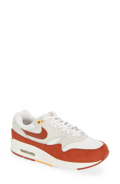 Nike Air Max 1 Lx Sneaker In Sail/rugged Orange-lt Orewood Brn-sundial