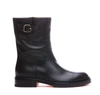 Santoni Zip-up Leather Ankle Boots In Black