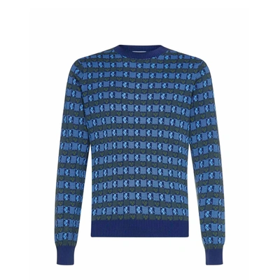 Malo Cotton Sweater In Blue