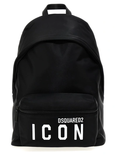 Dsquared2 Be Icon Backpack In Black
