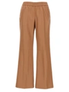 Nude Beige Eco Leather Pants In Beige