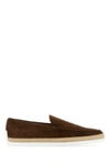 Tod's Suede Slip-on With Rafia Insert In Brown