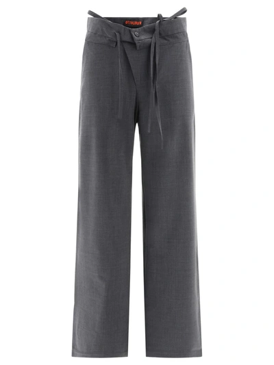 Ottolinger Double Fold Wool Blend Suit Trousers In Grey