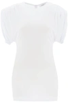 Wardrobe.nyc Sheath Padded-shoulder Mini Dress In White