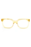 Aqs Theo 50mm Square Optical Frames In Honey