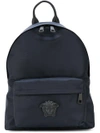 Versace Medusa Palazzo Backpack In Blue