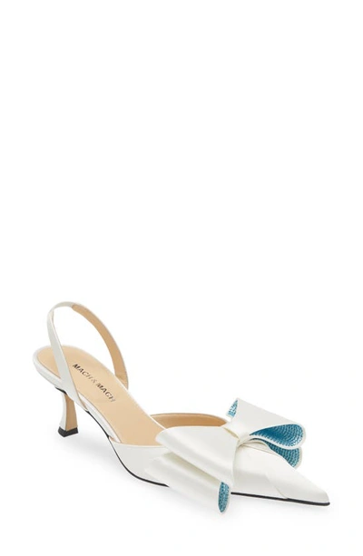 Mach&mach Le Cadeau 65 Satin Slingback Pumps In White
