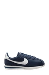 Nike Cortez Leather Sneakers In Midnight Navy/ White