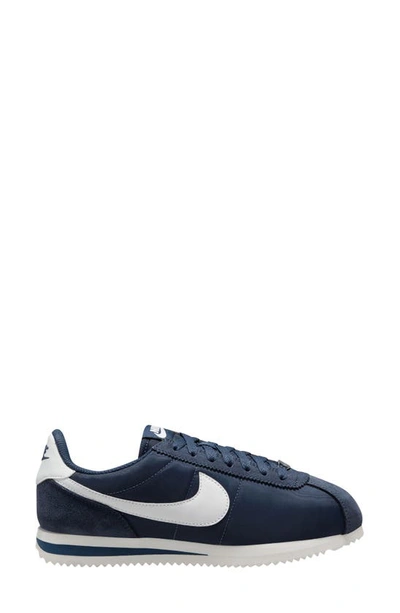 Nike Cortez Leather Sneakers In Navy