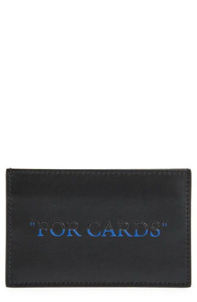 Off-white Quote Bookish Card Case In Black_blue