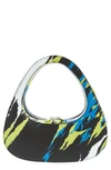Coperni Baguette Swipe Leather Bag In Yellow Multi