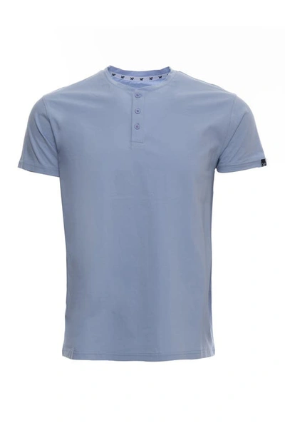 X-ray Xray Short Sleeve Henley In Dusk Blue