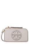 TORY BURCH MILLER TOP ZIP LEATHER CARD CASE