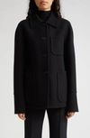 Jil Sander Button-up Wool Shirt Jacket In 001-black