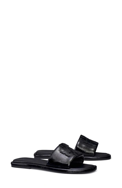 TORY BURCH TORY BURCH DOUBLE-T LEATHER SPORT SLIDE SANDAL