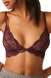 Free People Last Dance Bralette In Precious Wine