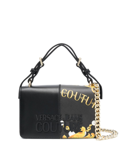 Versace Jeans Couture Embossed-logo Tote Bag In Black