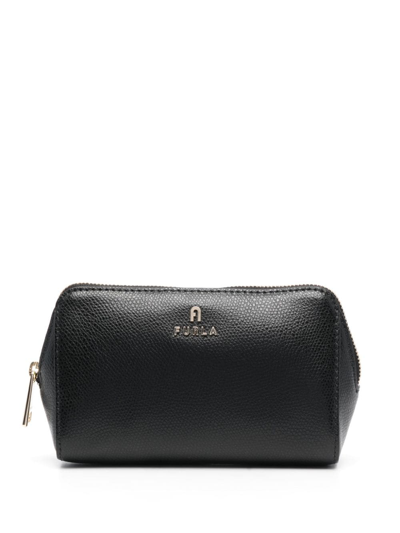 Furla Ladies Electra Leather Cosmetic Case In Black In Neroballerinai