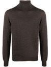 Barba Napoli Roll-neck Pullover Jumper In Brown