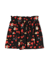 Moschino Kids' Hearts Print Cotton Sweat Skirt In Black,red