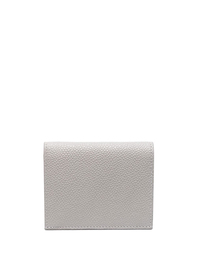 Thom Browne Pebbled Billfold Wallet In Grey