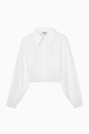 Cos Cropped Elasticated Shirt In White
