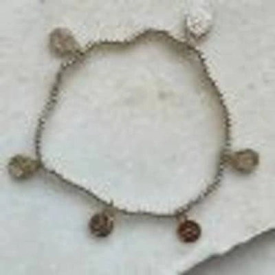 Olia Jewellery Toria Hammered Bracelet In Metallic