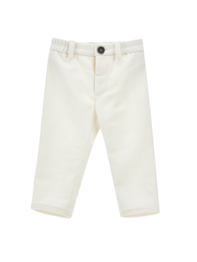 Monnalisa Kids'   Velvet Trousers With Welt In Birch