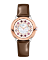Fendi 38mm Tte Wht Dial Brn Strap