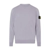 Stone Island Round Neck Sweater With Logo Patch In Lavender