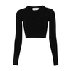 Marine Serre Rib Knit Cropped Top In Bk99