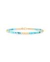 ITALIAN GOLD 14K ITALIAN GOLD 4.25 CT. TW. TURQUOISE BEADED BRACELET