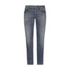 Dolce & Gabbana Washed Skinny Stretch Jeans With Whiskering In Combined_colour