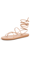 Ancient Greek Sandals Woman Thong Sandal Beige Size 7 Textile Fibers