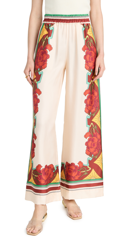 La Doublej Floral-print Palazzo Trousers In Foulard Liberty