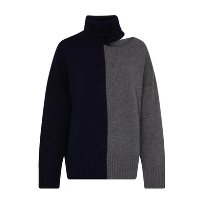 Lisa Yang Hadley Sweater In Graphite,navy