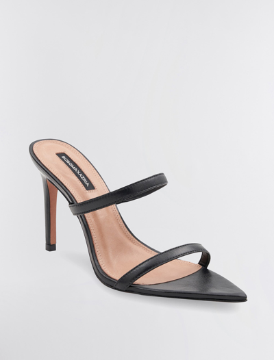 Bcbgmaxazria Duponi Black Leather Sandal Heel