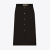 Tory Burch Cotton Poplin Skirt In Black