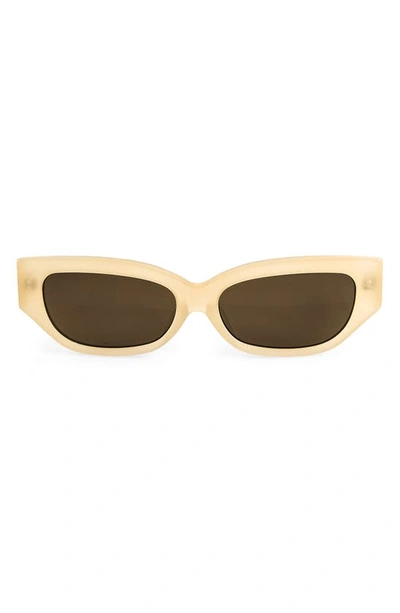 Aqs Lucia 55mm Polarized Cat Eye Sunglasses In Honey