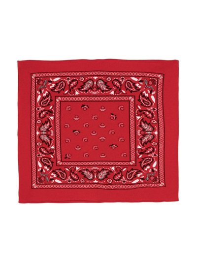 Barrie 头巾印花围巾 In Red