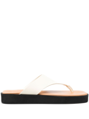 By Malene Birger Off-white Marisol Flip Flops In Neutrals