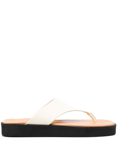 By Malene Birger Off-white Marisol Flat Sandals In Neutrals