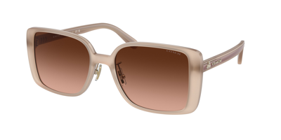 Coach Woman Sunglass Hc8375 0hc8375 In Brown Peach Gradient