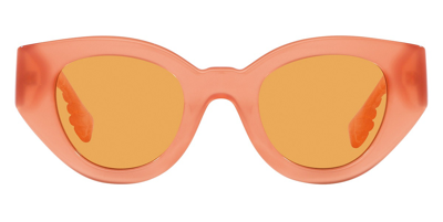 Burberry Woman Sunglass Be4390 Meadow In Orange