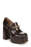 Sam Edelman Rowe Platform Loafer In Chestnut Burnished Leather